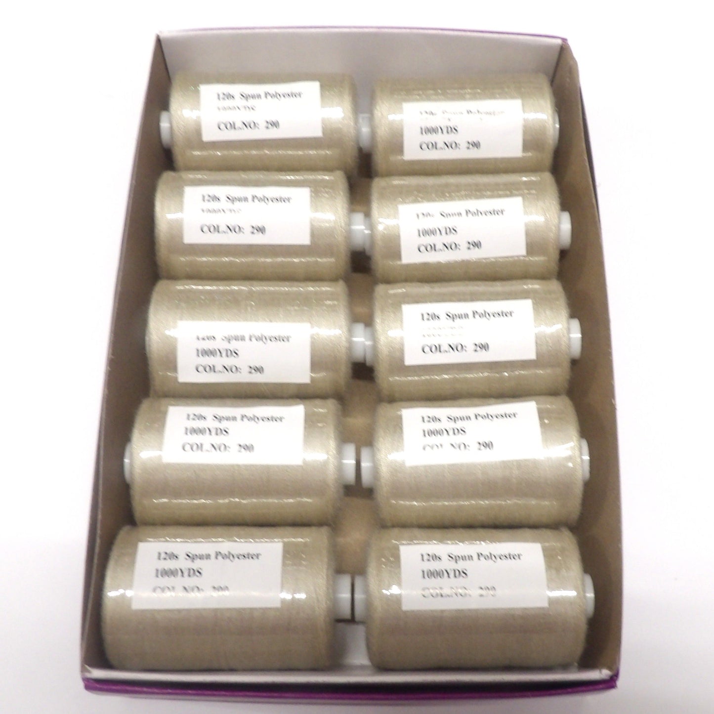 10 Reels Of 915 Metres / 1000 Yards Polyester Sewing Thread 120 Normal Thickness Choice Of Colours Vanguard Brand