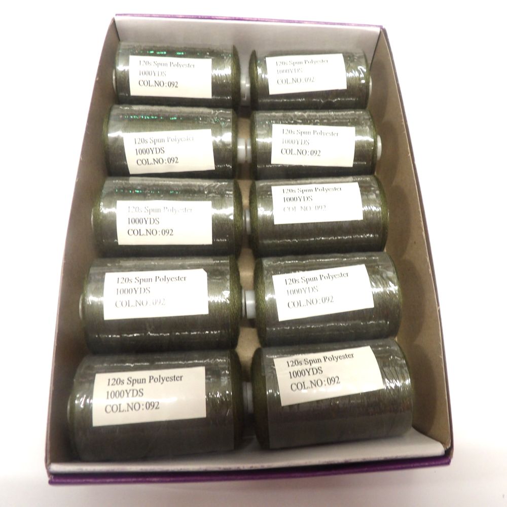 10 Reels Of 915 Metres / 1000 Yards Polyester Sewing Thread 120 Normal Thickness Choice Of Colours Vanguard Brand