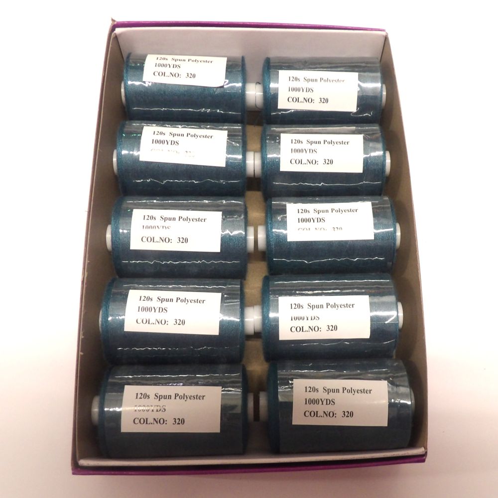 10 Reels Of 915 Metres / 1000 Yards Polyester Sewing Thread 120 Normal Thickness Choice Of Colours Vanguard Brand