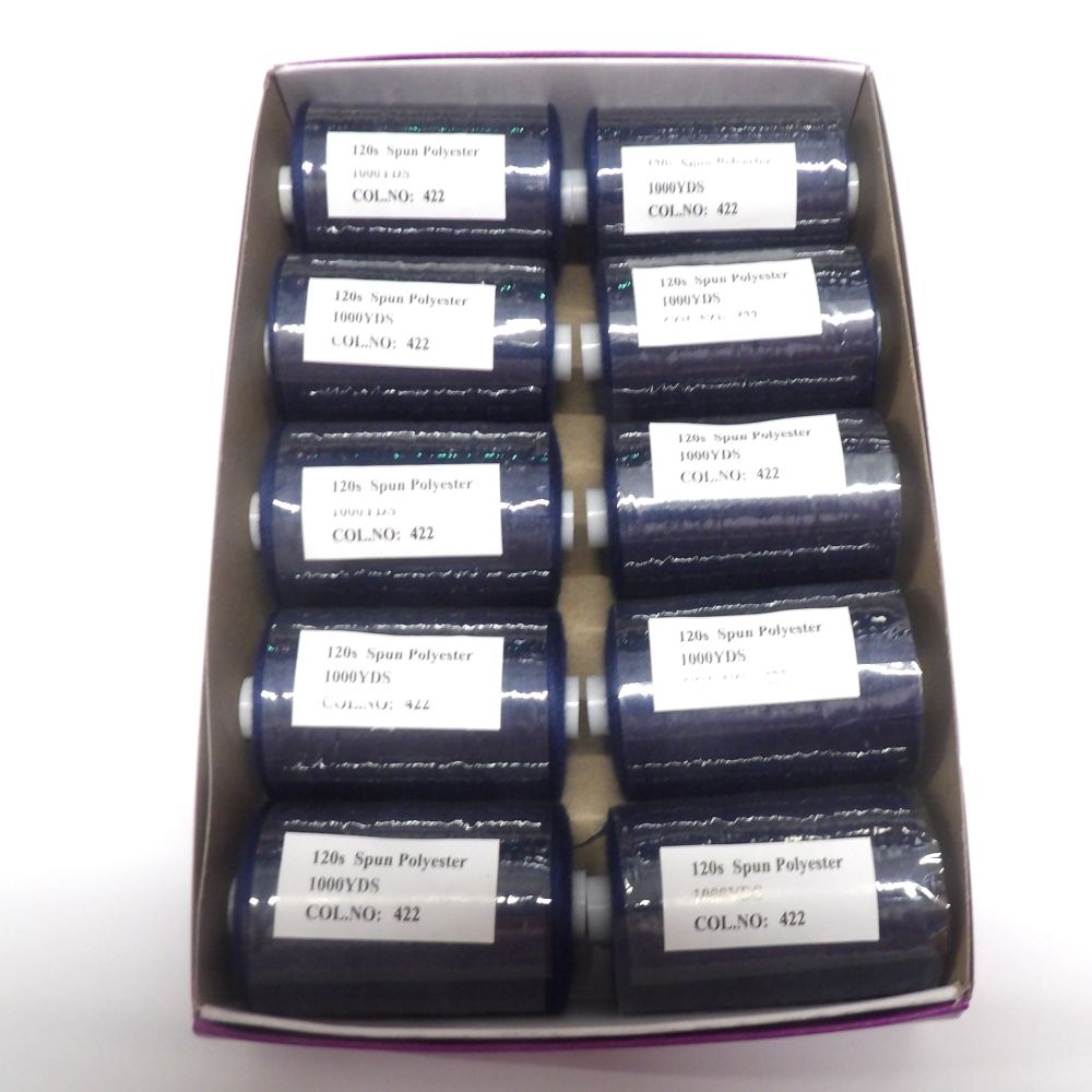 10 Reels Of 915 Metres / 1000 Yards Polyester Sewing Thread 120 Normal Thickness Choice Of Colours Vanguard Brand