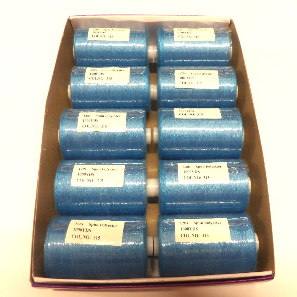 10 Reels Of 915 Metres / 1000 Yards Polyester Sewing Thread 120 Normal Thickness Choice Of Colours Vanguard Brand