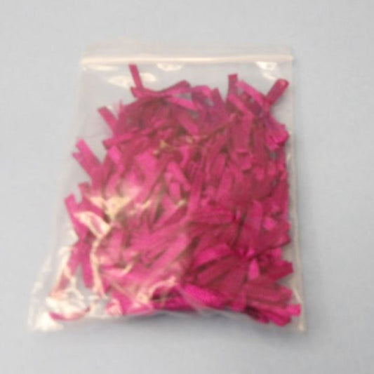 100 wine satin ribbon bows with 3mm ribbon clearance