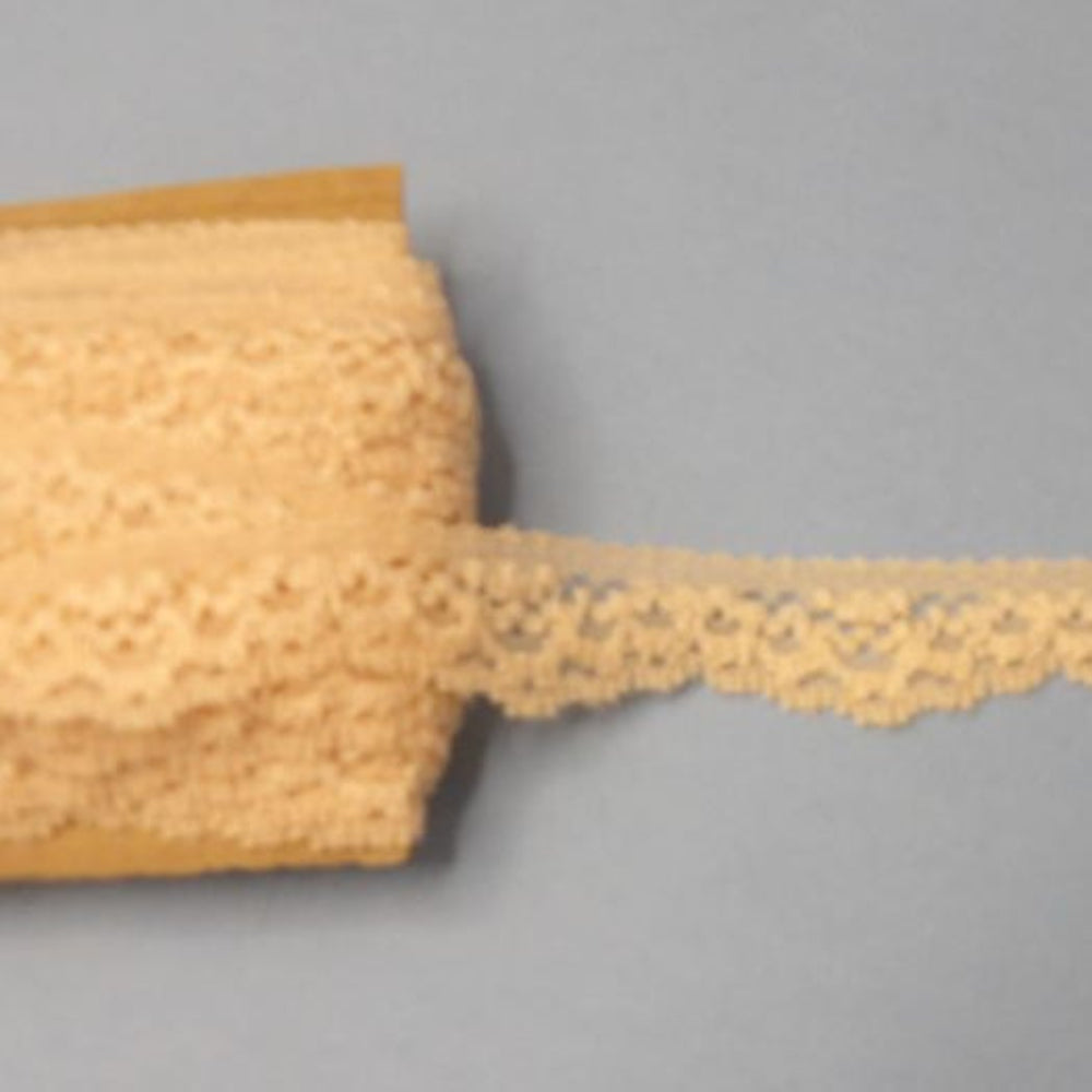 10 Metres Of Dark Cream Lace 22mm Wide Clearance