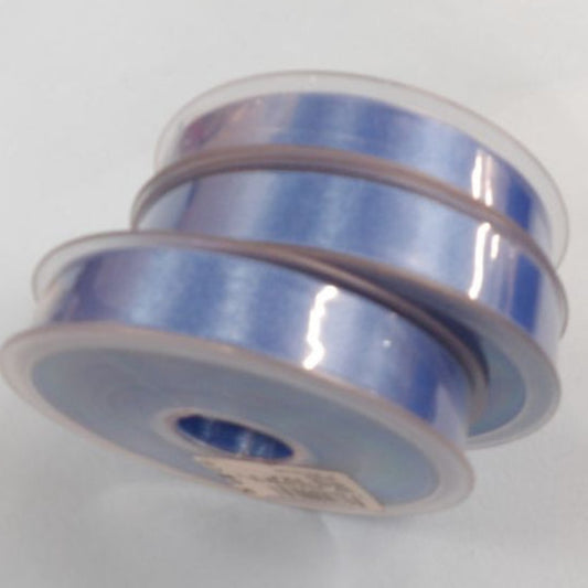 Only One lot Of 3 x Mid blue 25 metre Reels Of 15mm Double Satin Ribbon