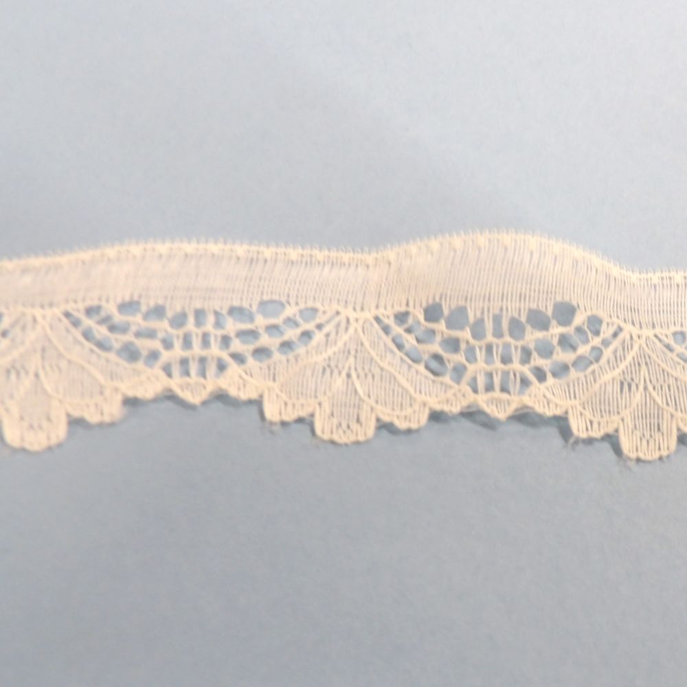 10 Metres Of Ivory Lace 28mm Wide Loose In A Bag Clearance