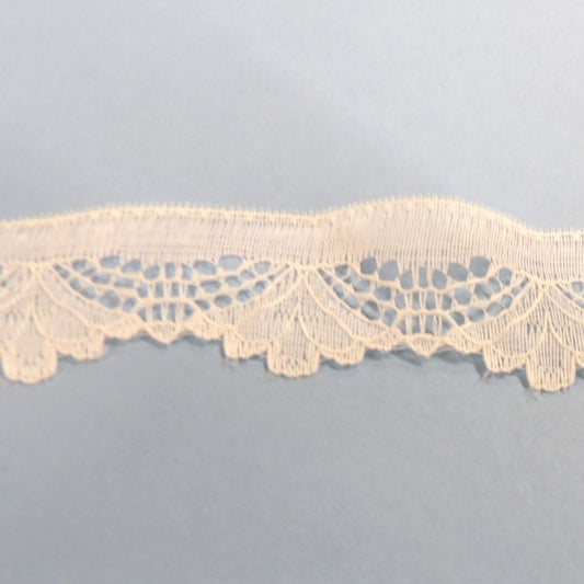 10 Metres Of Ivory Lace 28mm Wide Loose In A Bag Clearance