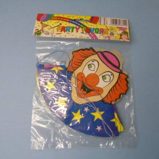 Only one Lot Of 39 Packs Of 3 Card Colourful Clown Design Hats For Children