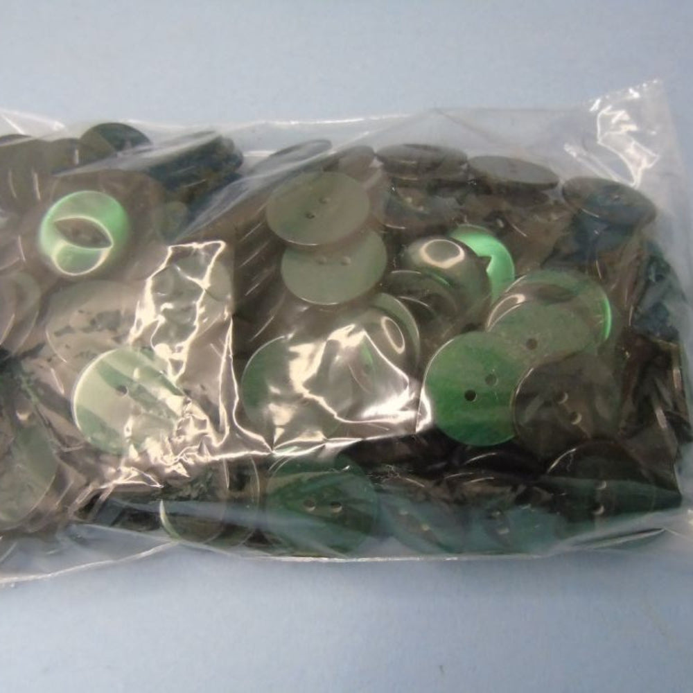 Only One Lot Of 160 Dark Green Fish Eye buttons size 22mm