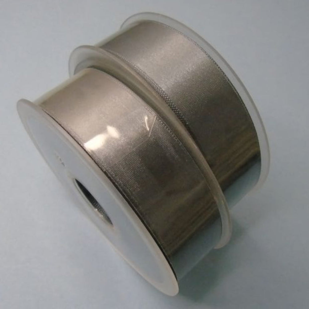 Only One lot Of 2 x Dark Grey 25 metre Reels Of 25mm Double Satin Ribbon