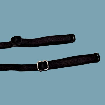 5 pairs of black satin bra straps 45cm long 10mm wide clearance