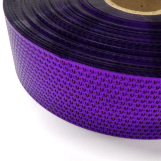 ! Only one lot of reel approximately 2.7 kilos PURPLE type PUNCHINELLA SEQUIN WASTE 80mm wide [ 6mm holes ] clearance