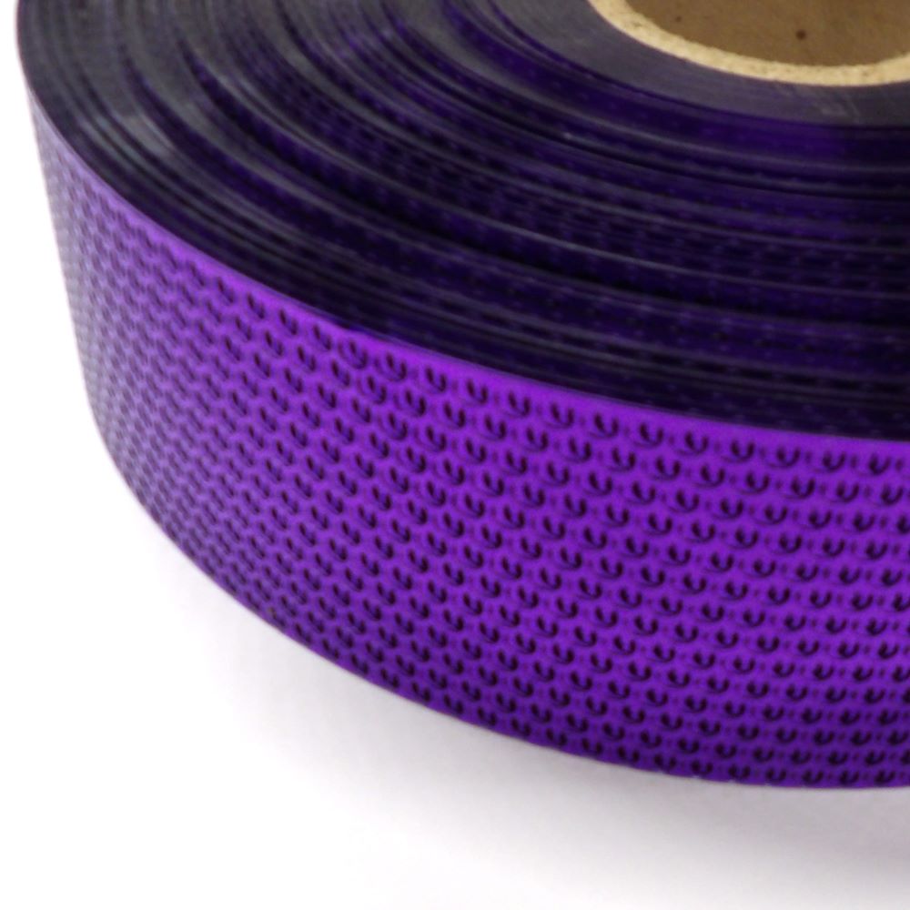 Only one lot of left of a reel approximately 2 kilos PURPLE type PUNCHINELLA SEQUIN WASTE 80mm wide [ 8mm holes ] clearance