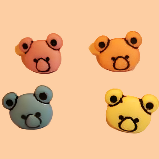 100 teddy bear face shape buttons 24 Line choice of colour