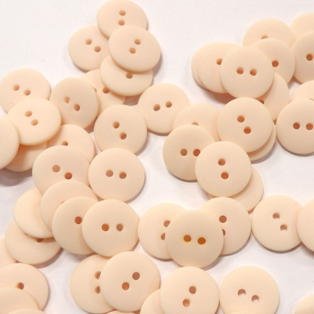 100 pale pink 2 hole buttons size 15mm clearance