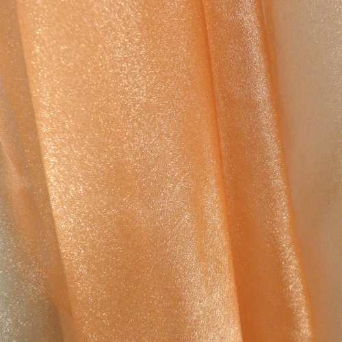 5 metres of burnt orange sparkle chiffon type fabric clearance
