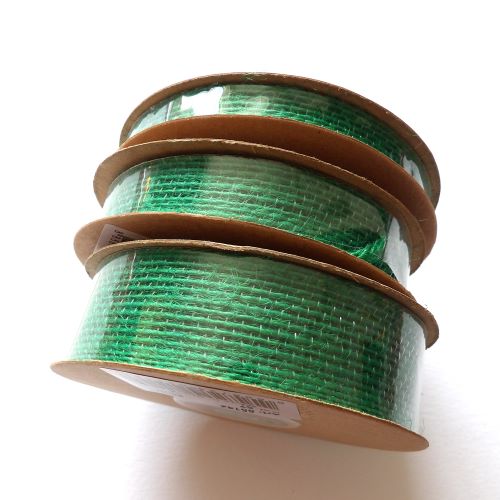 10 metres of Emerald Green Eco Friendly ribbon choice of width