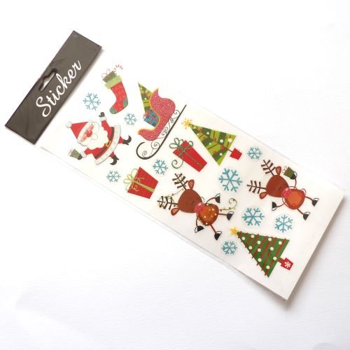 Sheet of 18 Reindeer Sleigh Santa Stickers 31cm x 13cm