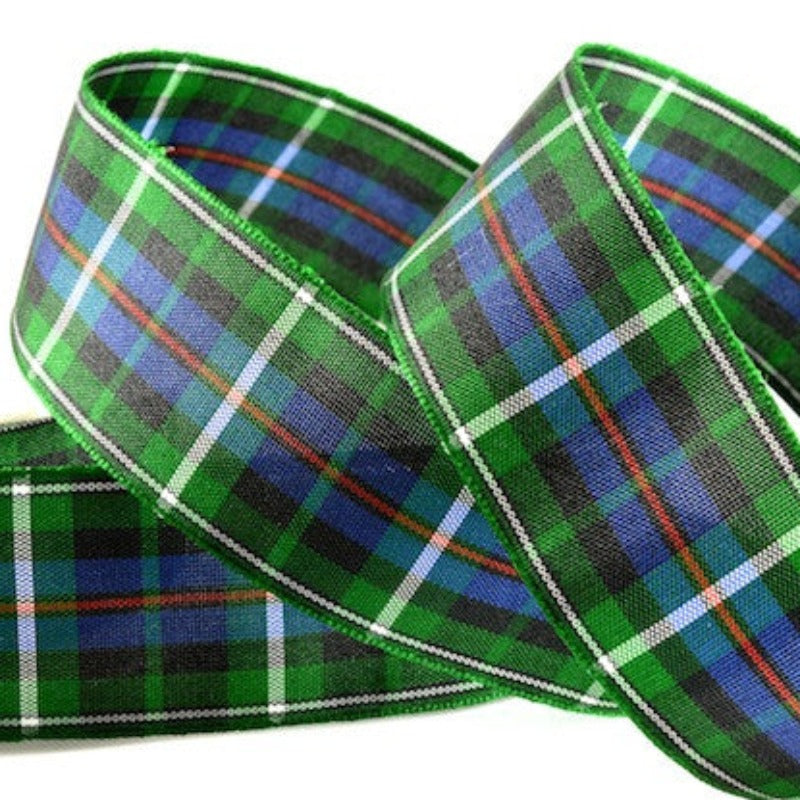 25 metres of Tartan Design Woven Ribbon size 25mm choice of colours NEW COLOURS