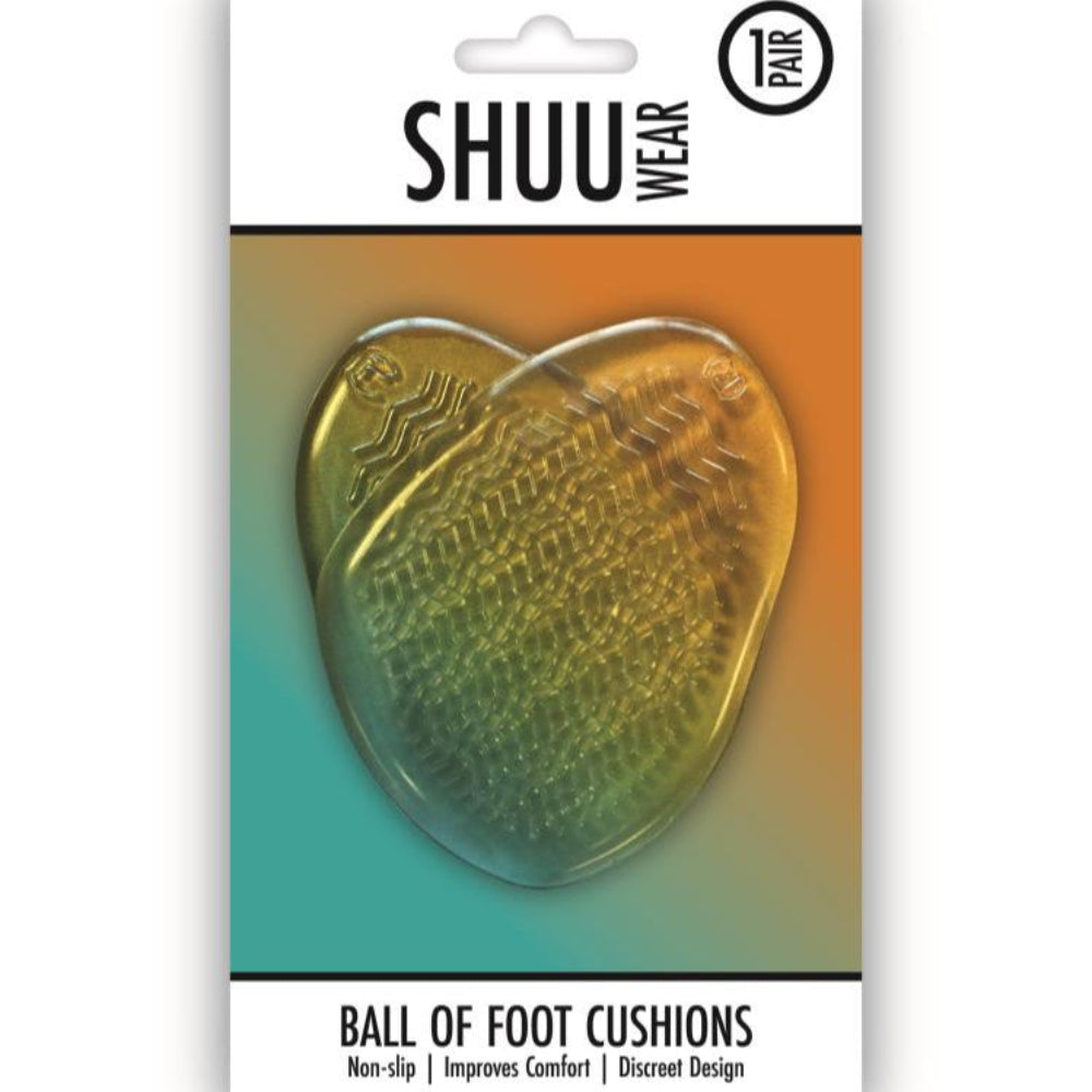 Card of one pair of Ball Of Foot Clear Gel Cushions Shuu Brand