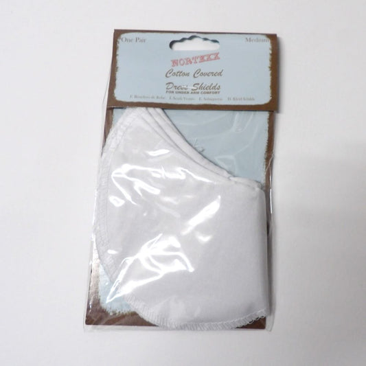 5 cards of one pair of white medium cotton dress shields