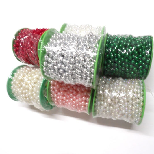 10 metres of strung large beads size 8mm choice of colour