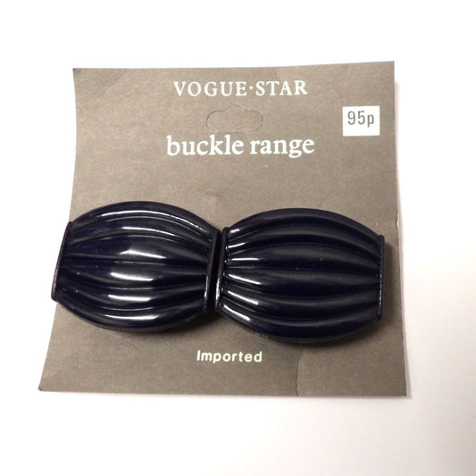 Large clasp type navy plastic buckle Vouge Star Brand  size 35mm x 82mm