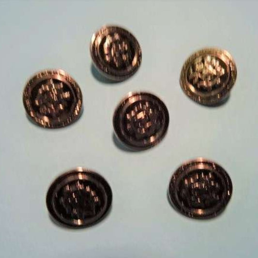 144 Silver with coat of arms design buttons 18mm clearance