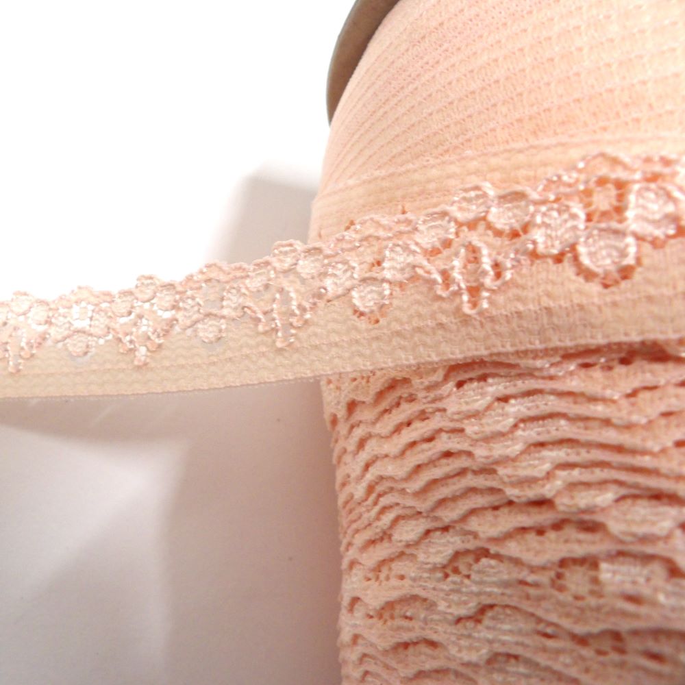 144 metres reel of peach lace 22mm wide clearance