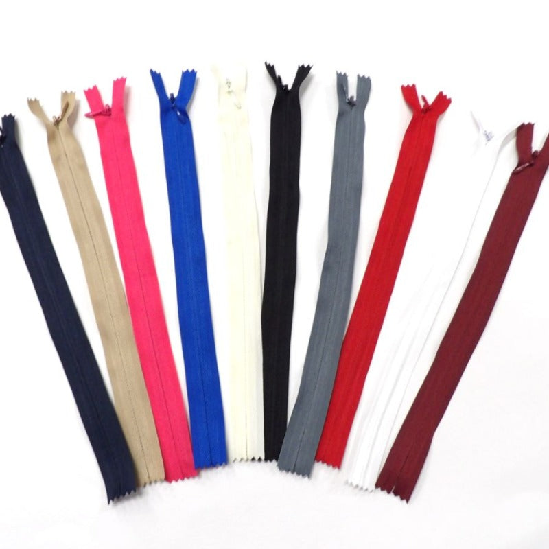 10 NEW Invisible Concealed zips size 30cm / 12 inch choice of colour