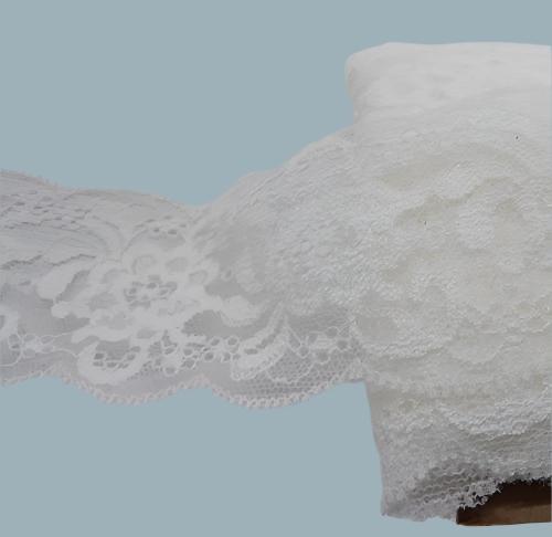 20 metres of ivory stretch lace floral design 42mm wide clearance