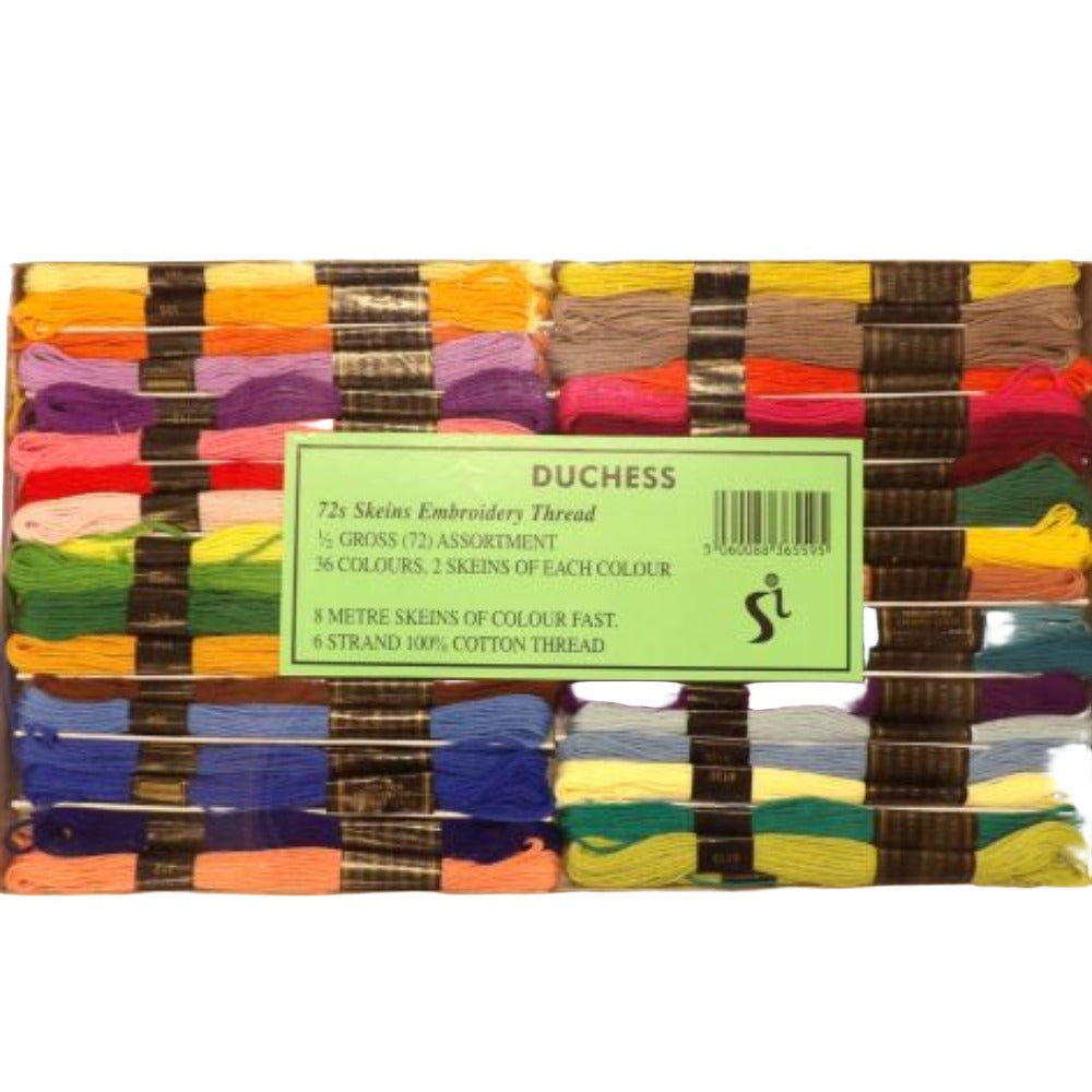 Duchess embroidery thread 72 assorted colours