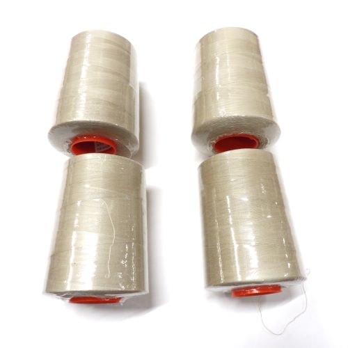 4 Reels of light stone polyester machine sewing thread no 75 thickness 5000 yard / 4570 metres clearance