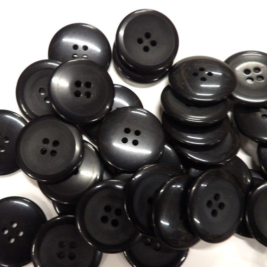 50 black 4 hole buttons size 23mm clearance