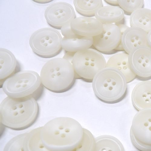 100 ivory 4 hole buttons size 17mm clearance