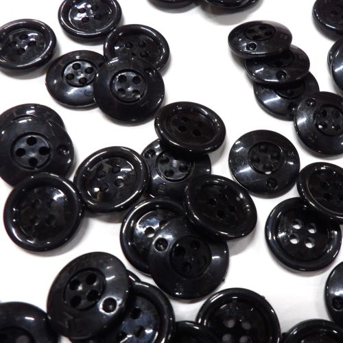 50 black buttons 4 hole buttons size 23mm clearance