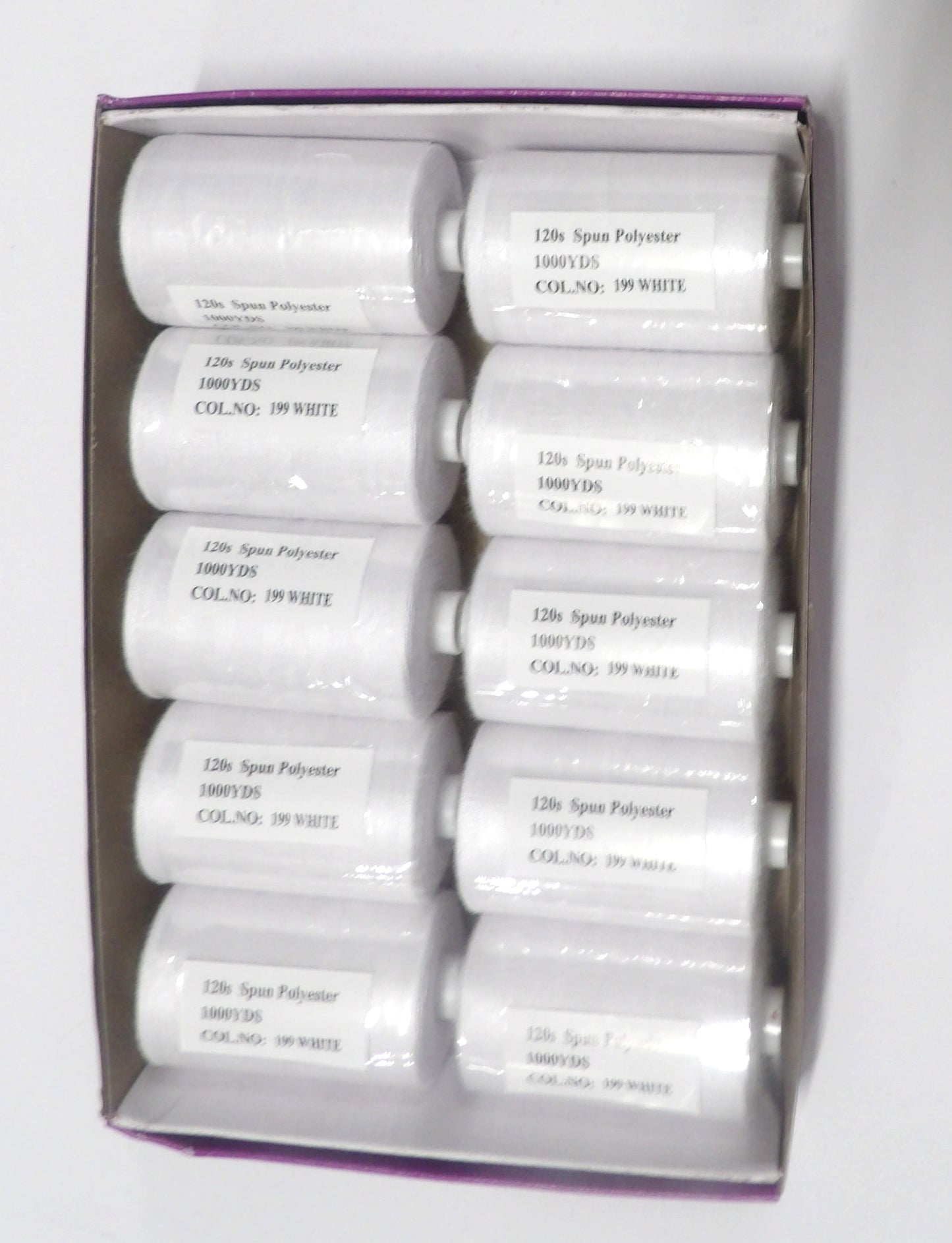 10 Reels Of 915 Metres / 1000 Yards Polyester Sewing Thread 120 Normal Thickness Choice Of Colours Vanguard Brand