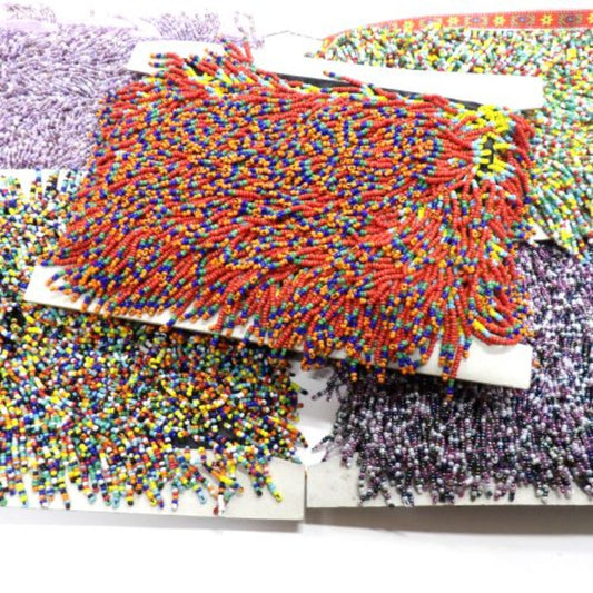 5 assorted cards of 10 metres of bead fringing clearance