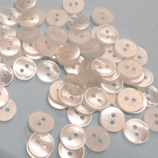 100 white 2 hole shirt buttons size 11mm clearance