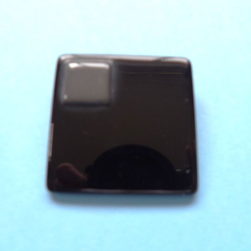 Square black brooch with grey square design size 50mm clearance