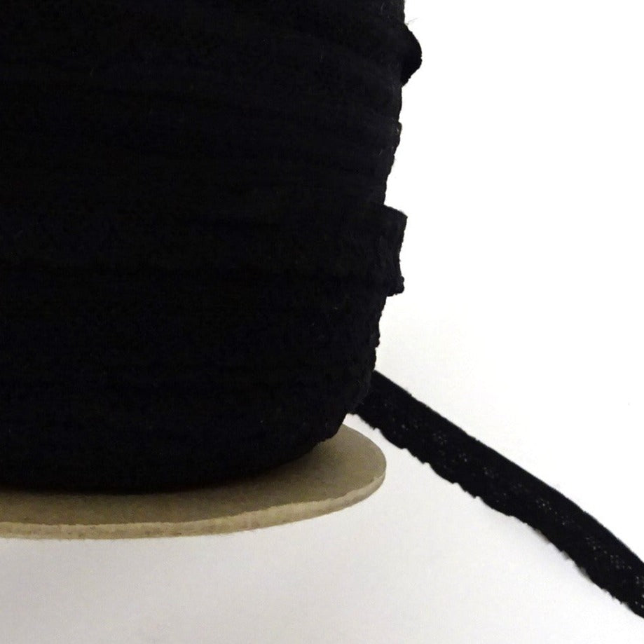 250 metre reel of black stretch lace 14mm wide clearance