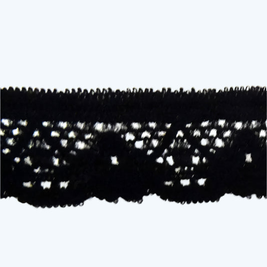 20 metres of black stretch lace 14mm wide clearance