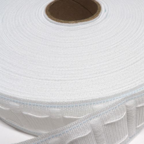 50 metre reel of Mini Touch Pleat Velcro compatible 50mm / 2 inch wide