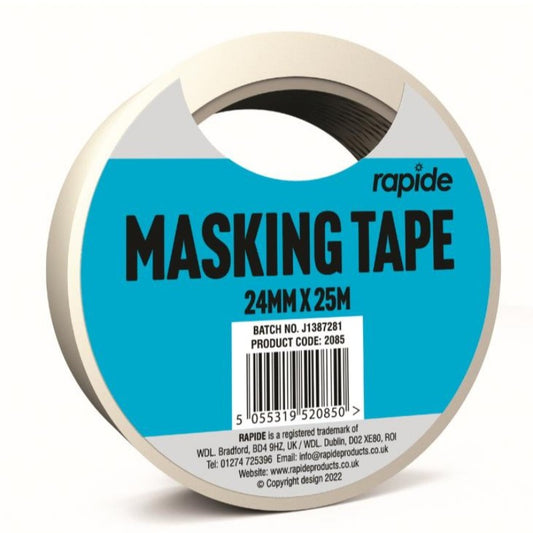 Masking tape 24mm wide 25 metres long