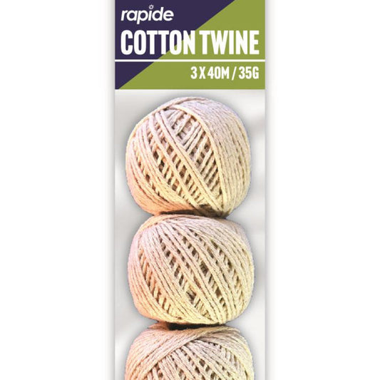 3 Pack Of 3 Multi-Purpose Cotton Twine Balls Biodegradable Approx. Weight: 35g
