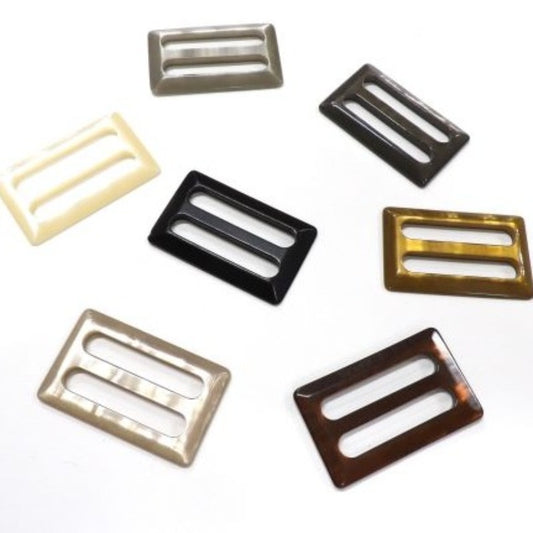 5 shiny buckles choice of colour size 35mm x 65mm clearance