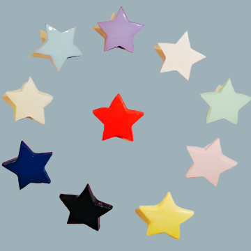 100 STAR shape buttons size 14mm choice of colour