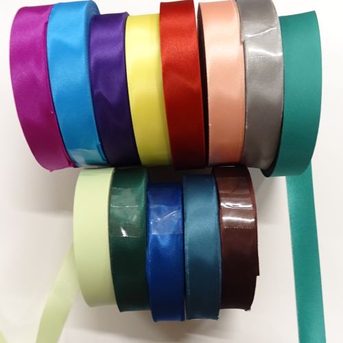 70 metres approximately of 27mm unfolded satin bias binding choice of colour clearance
