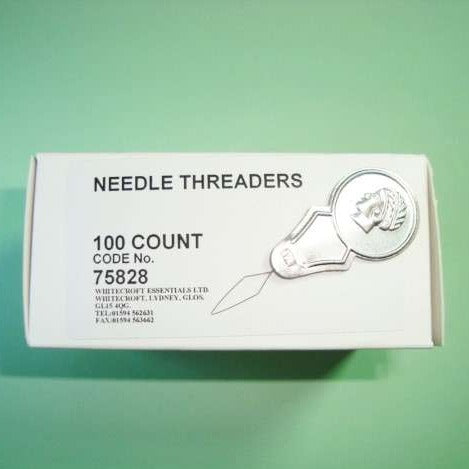 Box of 100 needle threaders Whitecroft brand