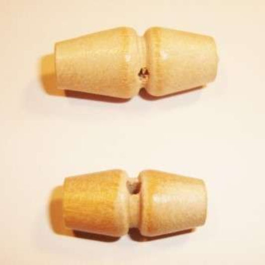 10 wooden toggles one hole choice of size