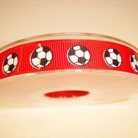 Only One 16 metres of RED 12mm football ribbon